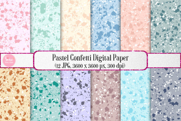 Download Pastel Confetti Digital Paper Background - Premium Resources