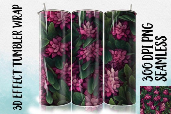Download 3D Rhododendron Leaf Tumbler Wrapp 2 - Wrapp Collection