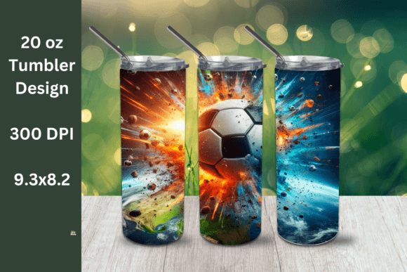Download Soccer Ball Explosion 20oz Tumbler Wrapp - Wrapp Collection