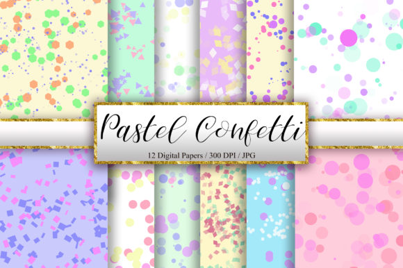 Download Pastel Confetti Background Digital Paper - Premium Resources
