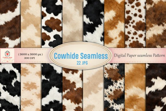 Download Cowhide Seamless Digital Paper Bundle - Digital paper bundle Collection