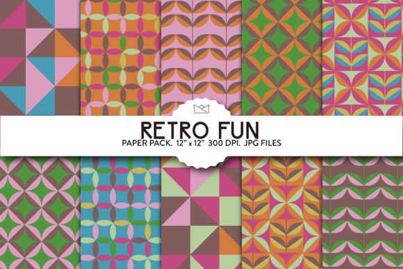 Download Retro Fun Wrapping Paper, Retro Digital - Wrapp Collection