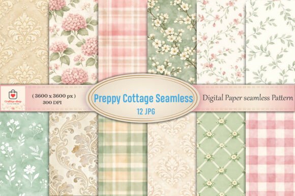 Download Cottagecore Floral Digital Paper Bundle - Digital paper bundle Collection