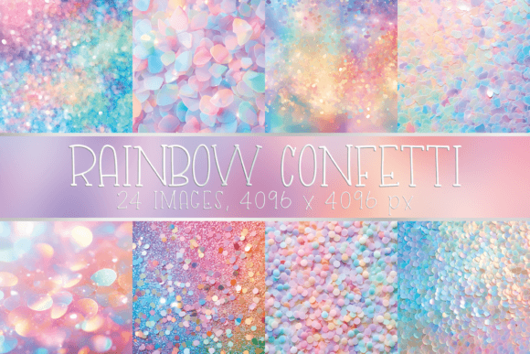 Download Rainbow Pastel Confetti Backgrounds - Premium Resources