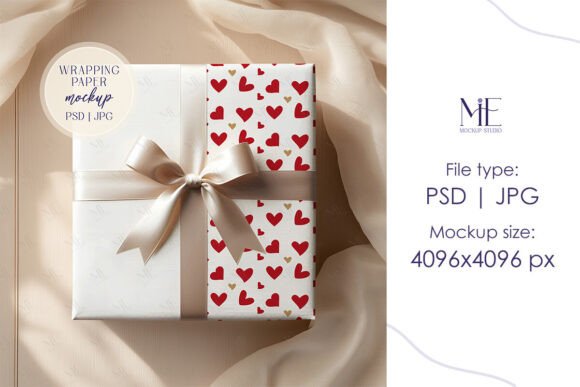 Download Wrapping Paper Mockup, Gift Paper Mockup - Wrapp Collection