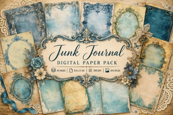 Download Vintage Ornate Frame Junk Journal Paper - Frame Collection