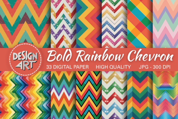 Download Bold Rainbow Chevron Pattern - Bold rainbow Collection