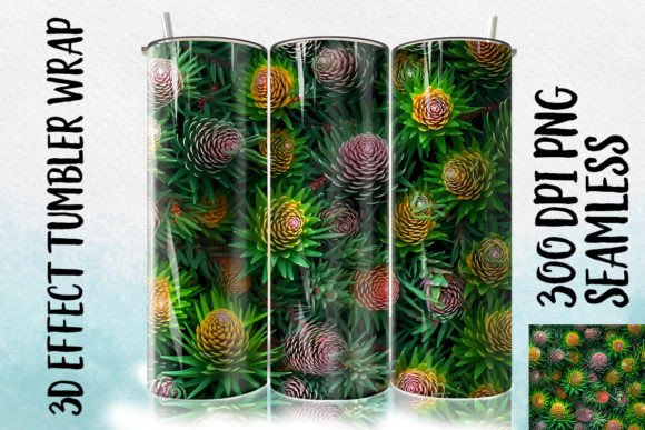 Download 3D Fir Needle Tumbler Wrapp - Wrapp Collection