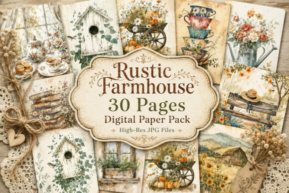 Download Rustic Autumn Journal Paper Collection - Rustic Collection
