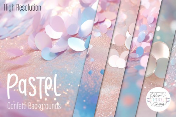 Download Pastel Confetti Backgrounds Bundle - Premium Resources
